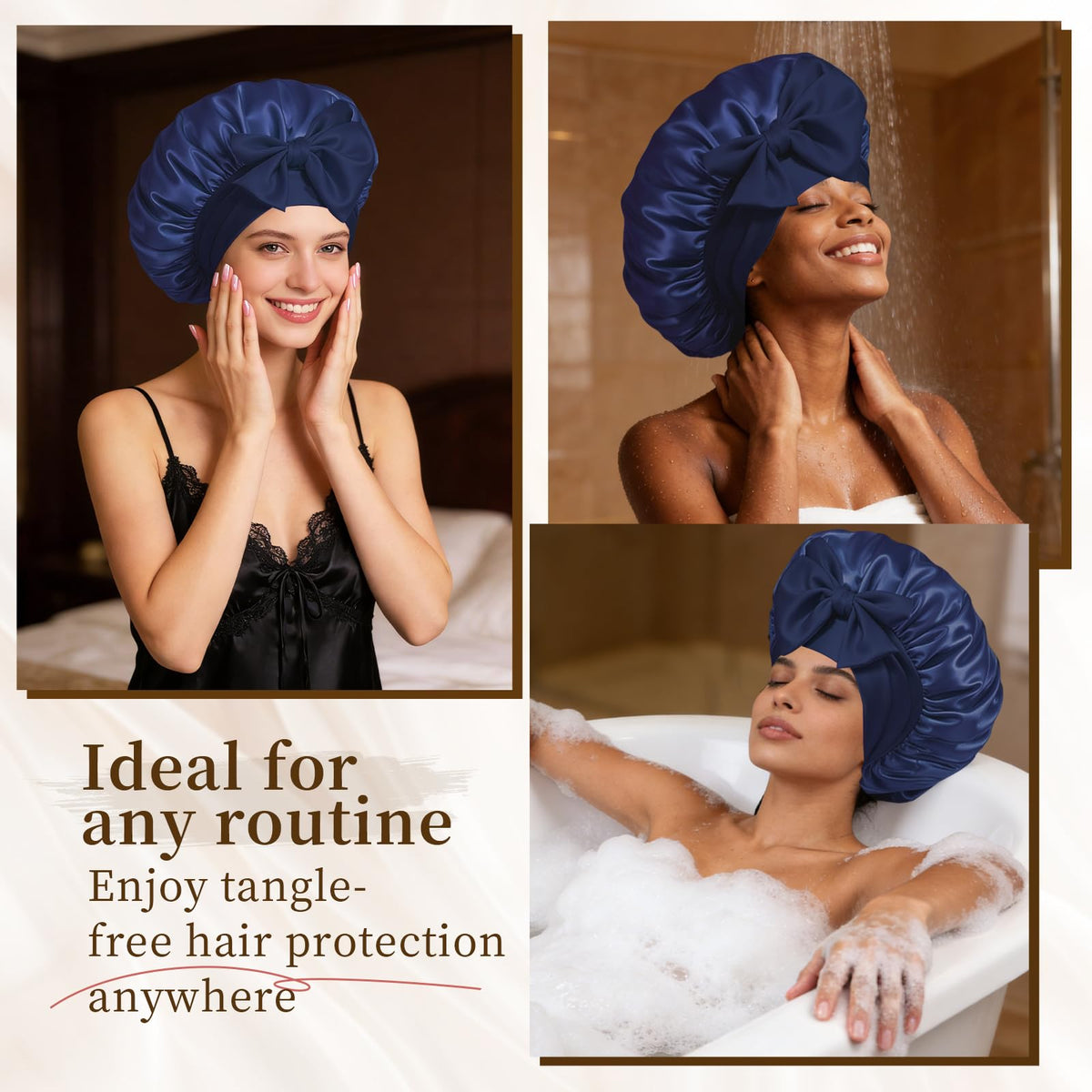 Confvrter silk bonnet displayed with packaging