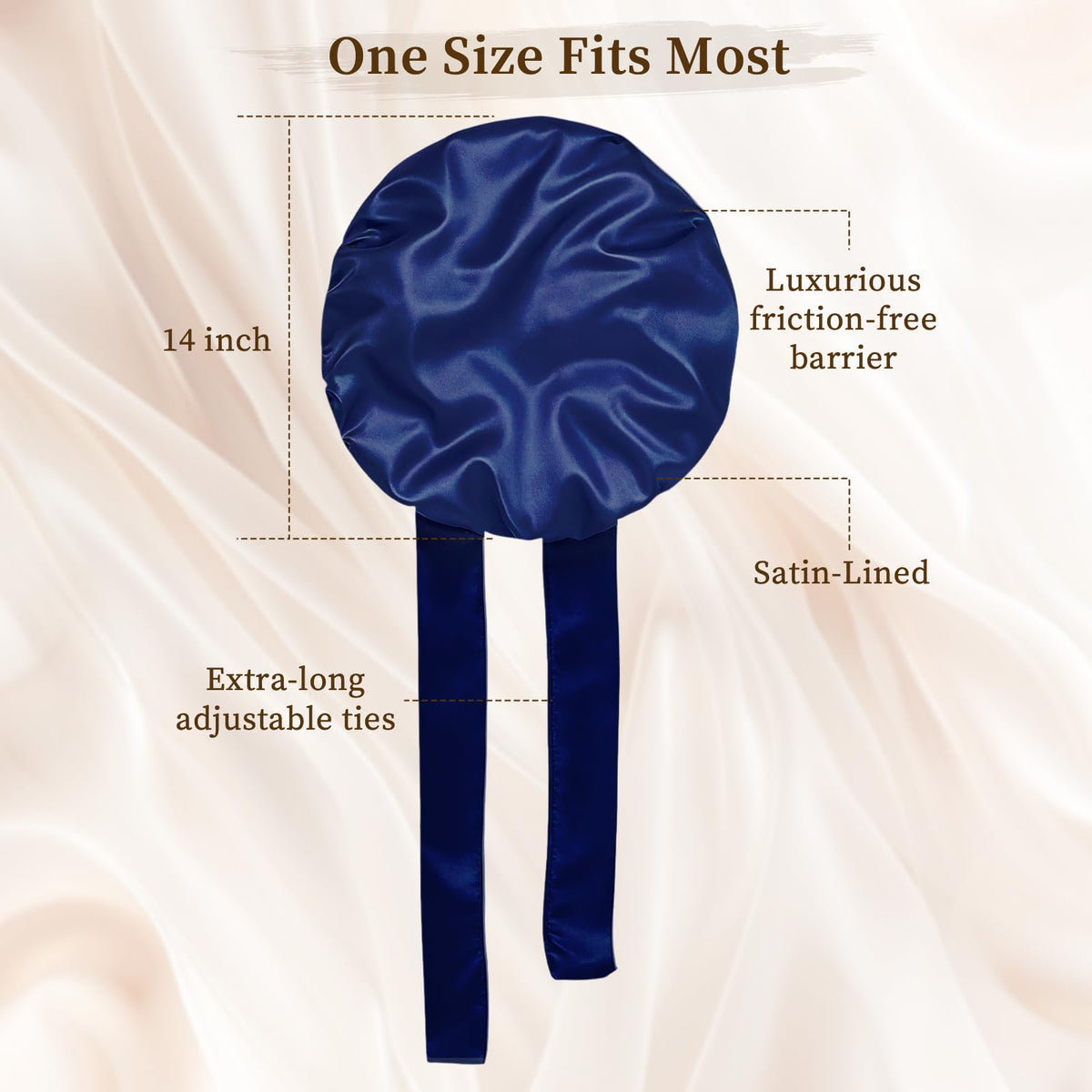 Confvrter silk bonnet in use while applying skincare