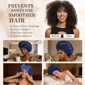 Confvrter silk bonnet laid flat to show size