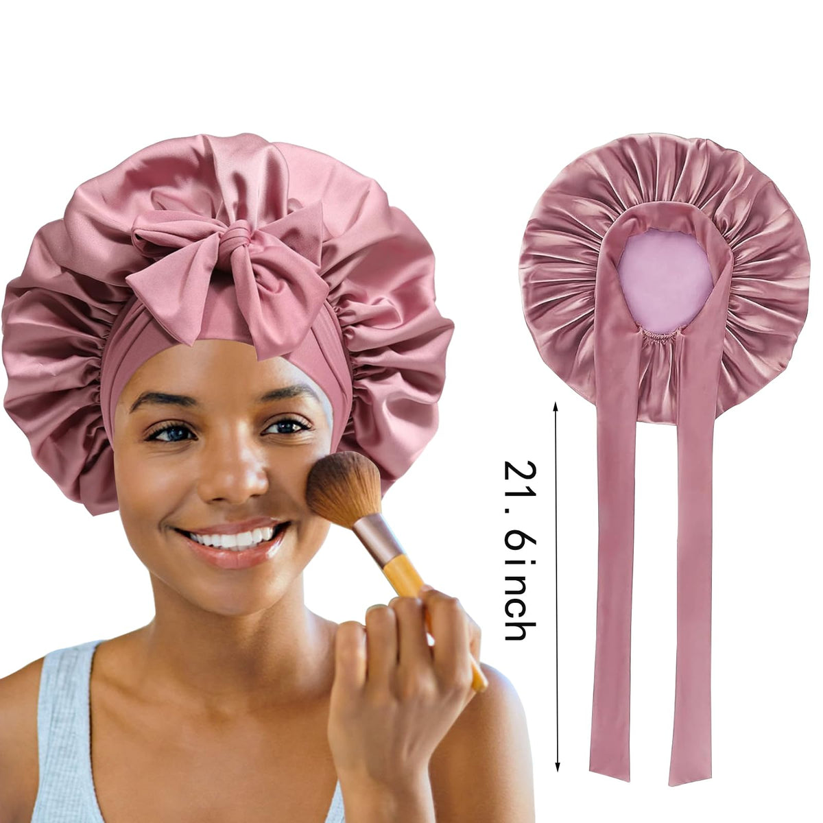 Confvrter Silk Bonnet on a mannequin head