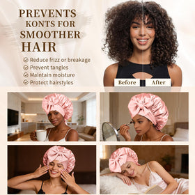Confvrter Silk Bonnet showing soft elastic band detail