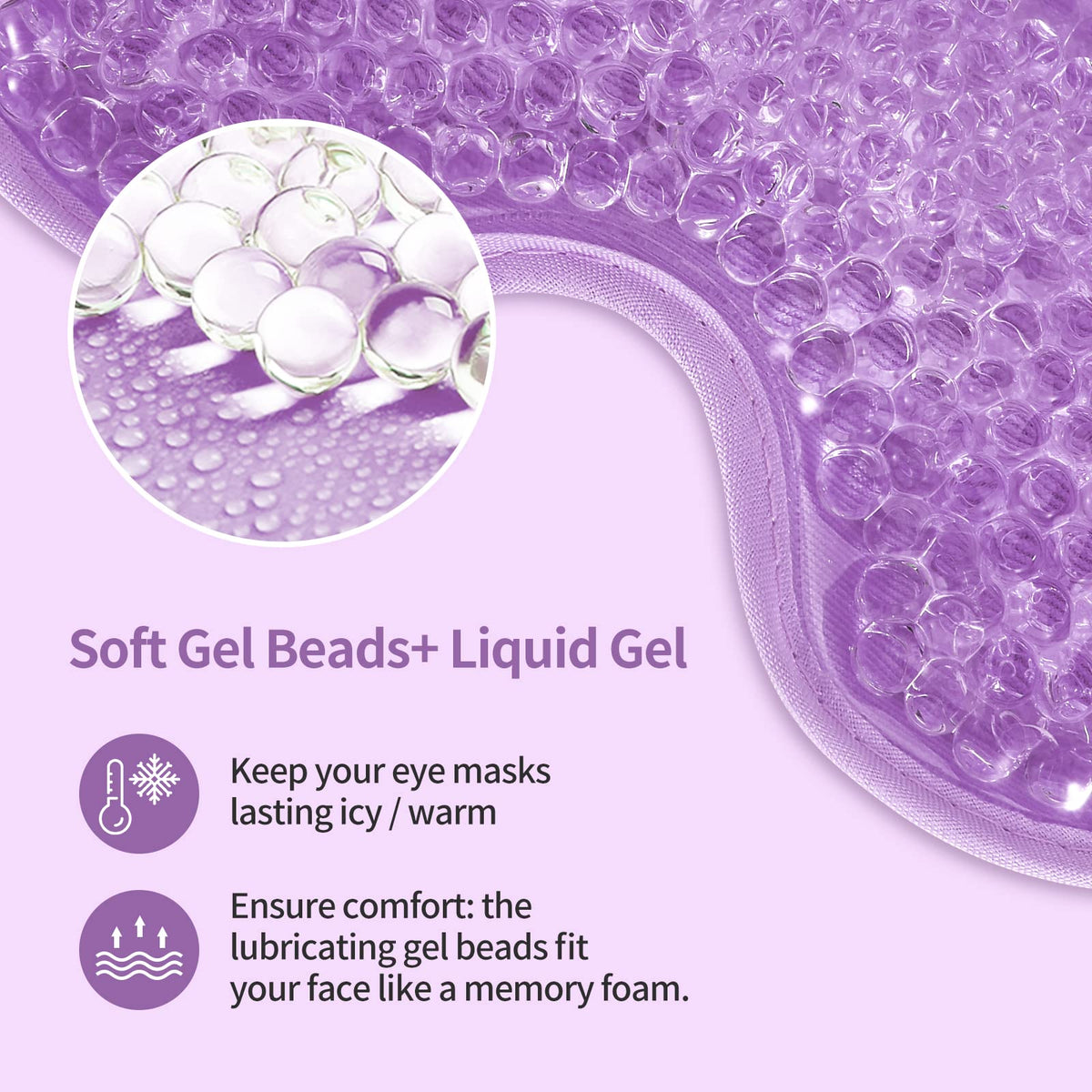 CONSGIJI Gel Eye Mask in refrigerator for cold therapy