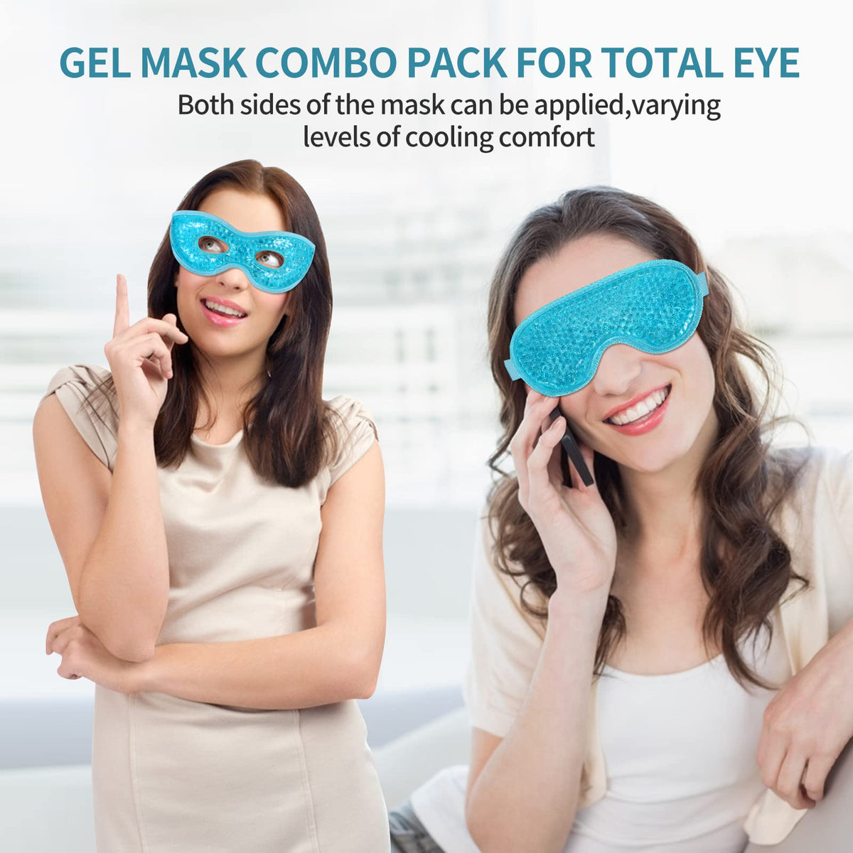 CONSGIJI Gel Eye Mask side view showing gel beads