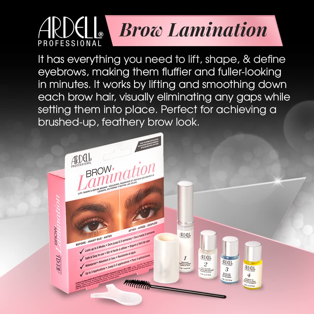 Contents of Ardell Brow Lamination Kit including solutions