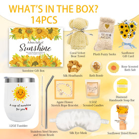 Contents of Betem Spa Gift Basket including mug and eye mask