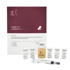 Contents of ki cosmetics Stem-Cell Exosome Skin support Kit displayed