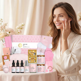 Contents of RA ROSA ACCA Rose Facial Skin Care Gifts Set including face serum and masks