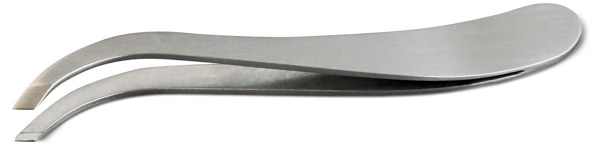 Contoured slant tweezer from Seki EDGE grooming kit