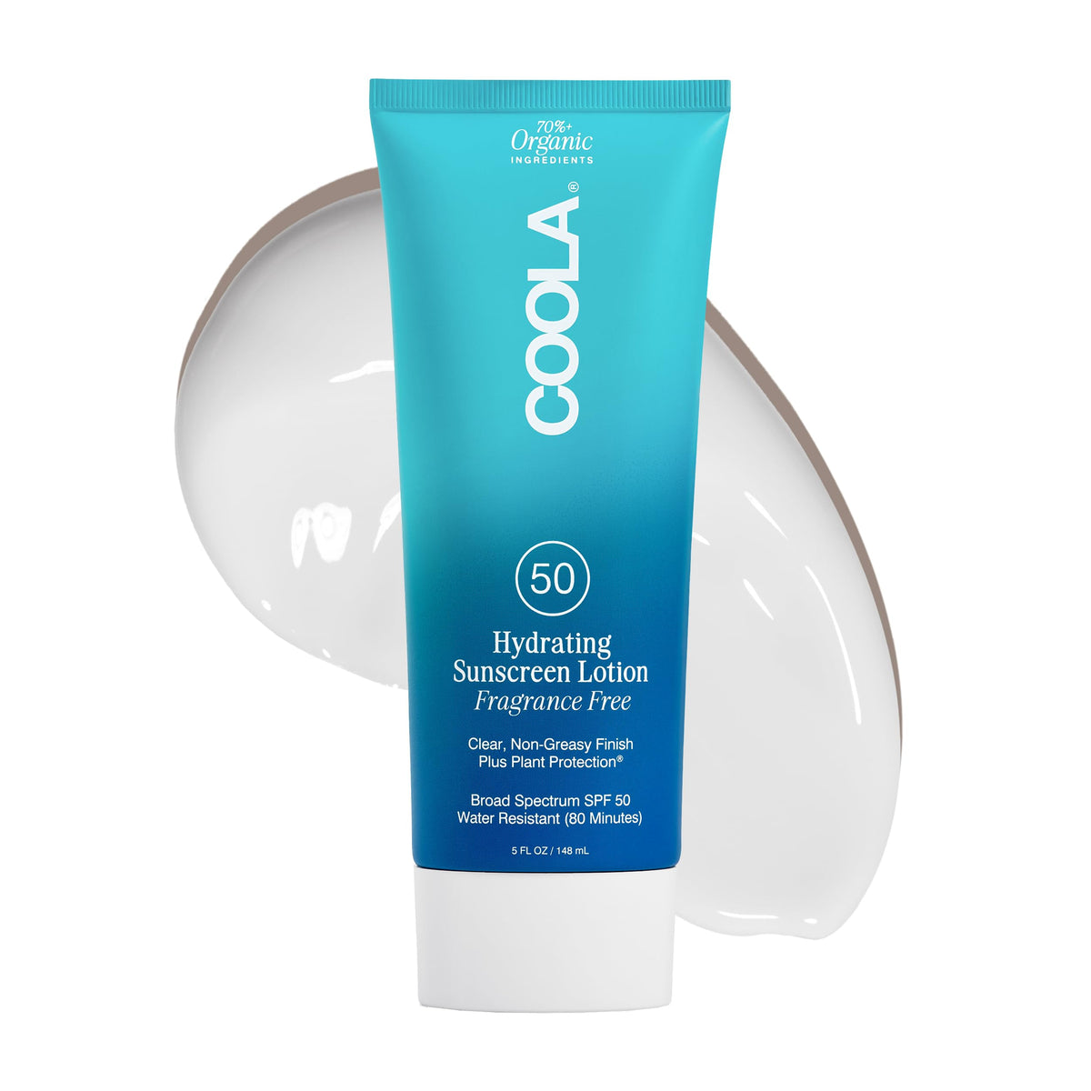 COOLA Organic Sunscreen SPF 50 Body Lotion front view, 5 Fl Oz