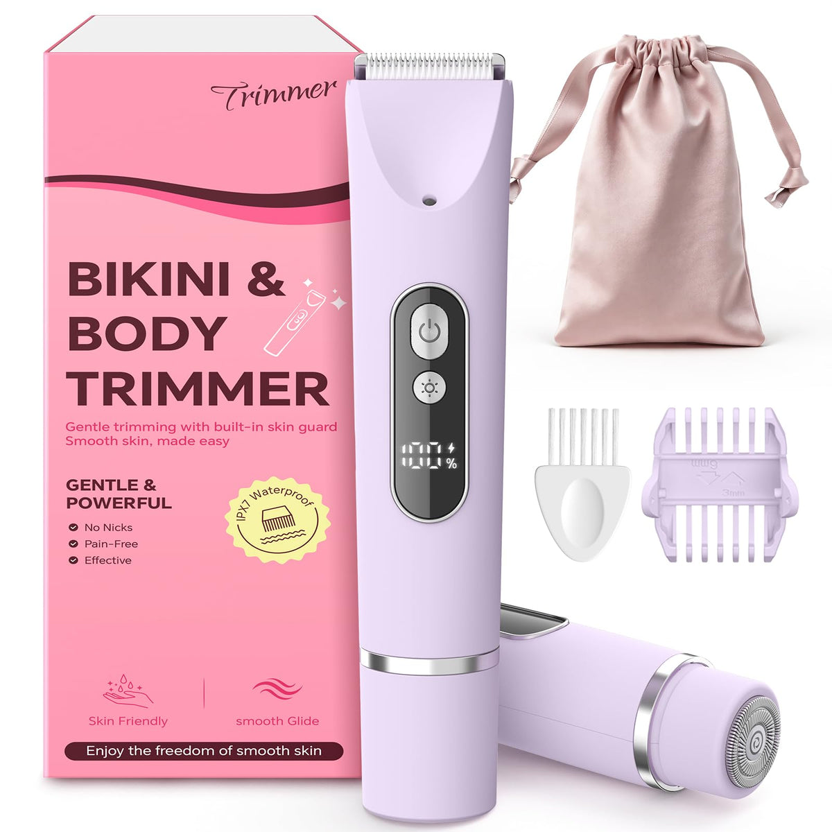 CoolHair Bikini Trimmer front view in purple