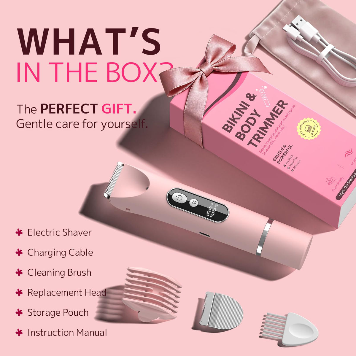 CoolHair Bikini Trimmer side view with protective guard