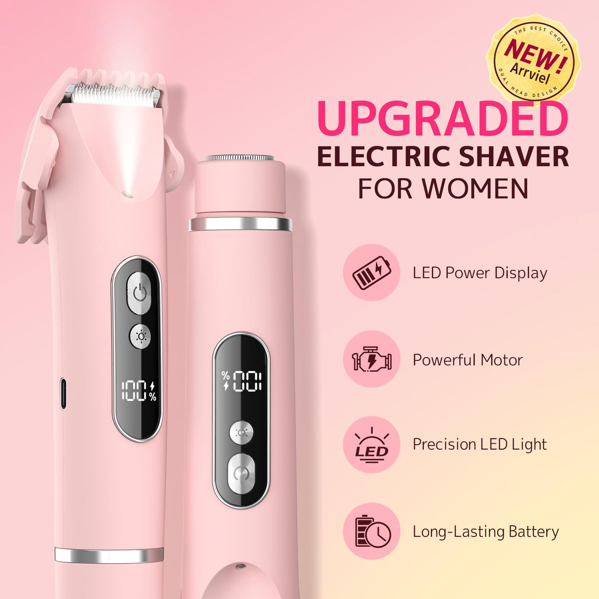 CoolHair Bikini Trimmer with LED light feature
