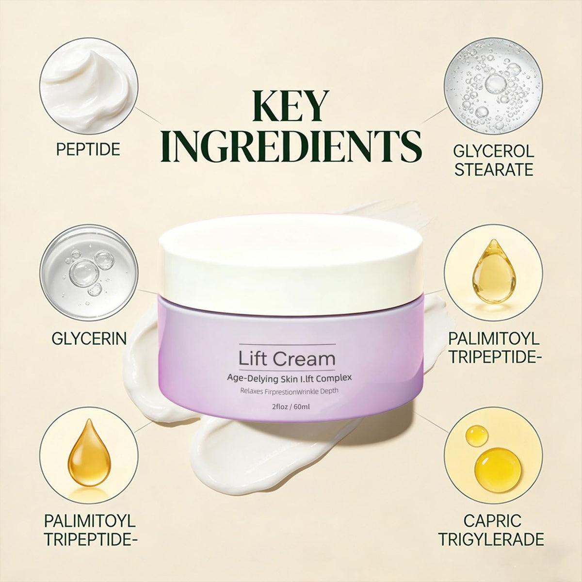 Coolord Lift Cream 60ml on a vanity table
