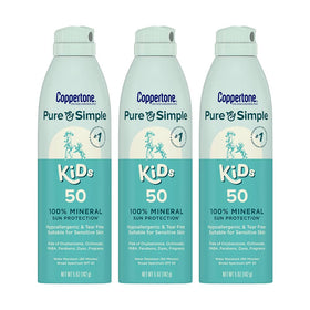 Coppertone Pure and Simple Kids Sunscreen Spray SPF 50, front view