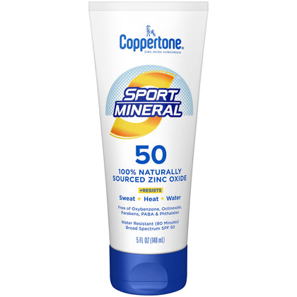 Coppertone Sport Mineral Sunscreen Lotion SPF 50 front view