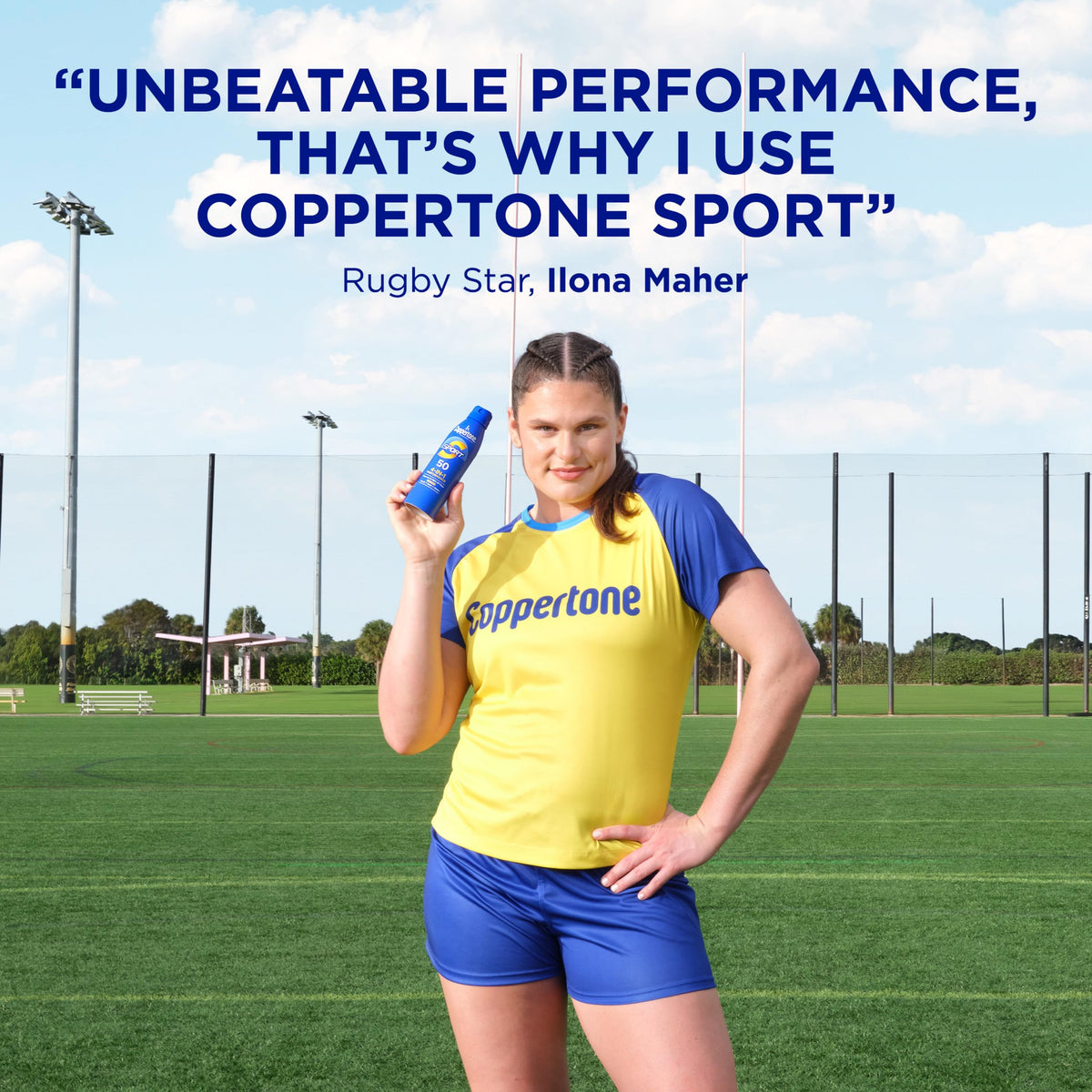 Coppertone Sport Sunscreen Spray SPF 50, application demonstration