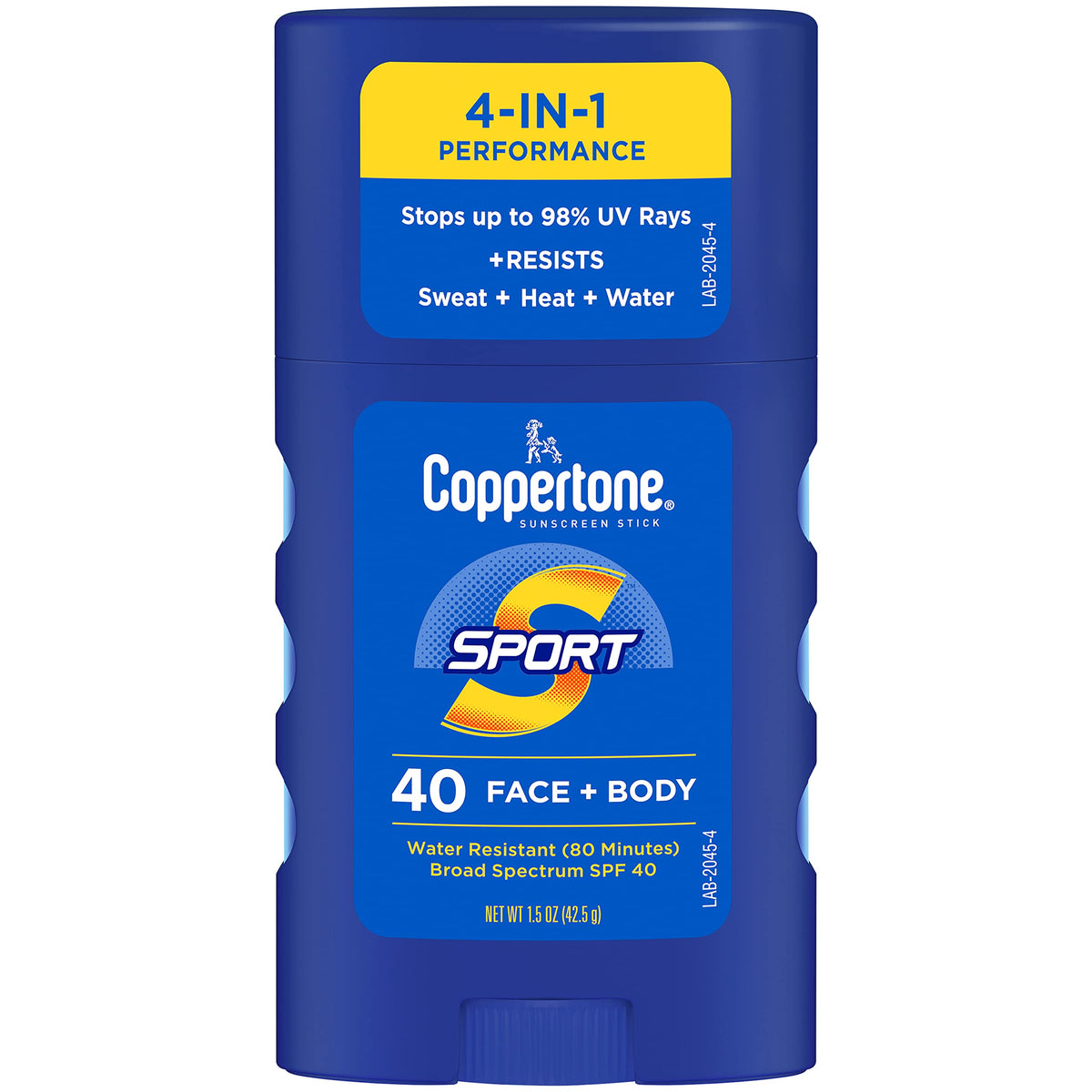 Coppertone Sport Sunscreen Stick SPF 40 front view