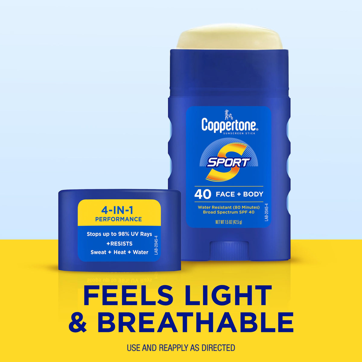 Coppertone Sport Sunscreen Stick SPF 40 ingredients list