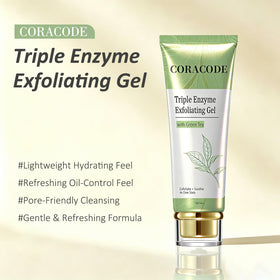 CORACODE Triple Enzyme Green Tea Exfoliating Aqua Peel Gel lifestyle shot