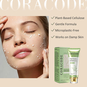 CORACODE Triple Enzyme Green Tea Exfoliating Aqua Peel Gel texture close-up