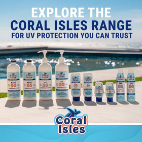 Coral Isles SPF 30 Lotion cap open showing dispensing