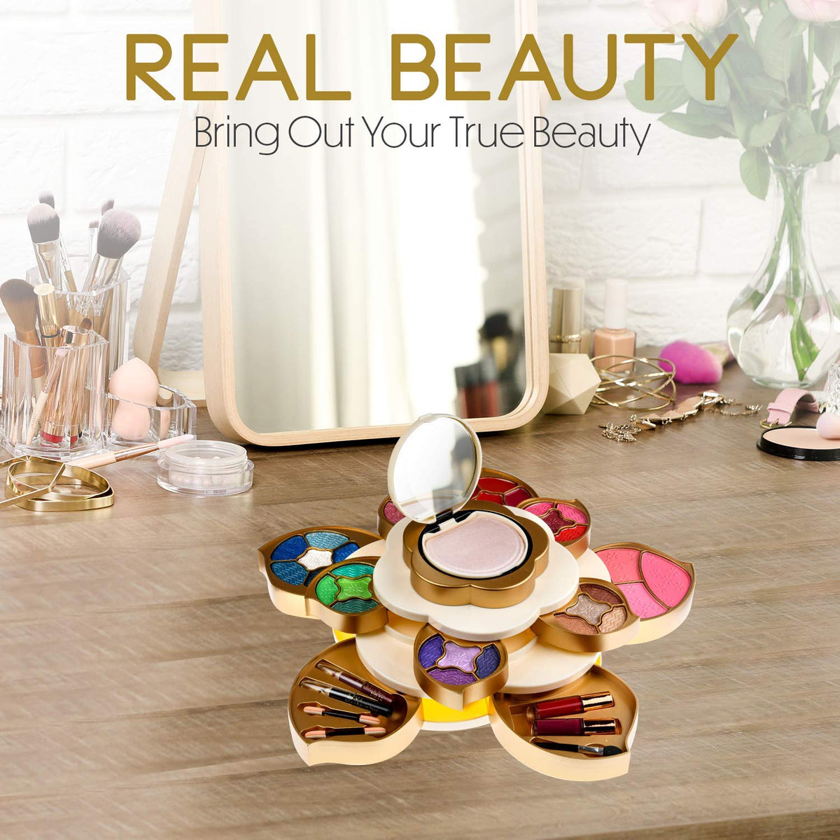 CoralBeau All In One Makeup Kit in a lifestyle setting