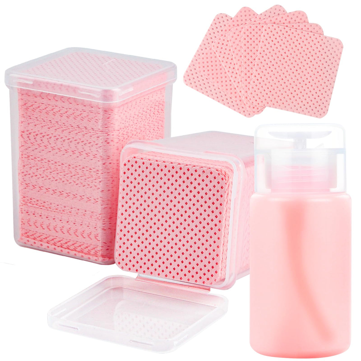Corconess Lint Free Nail Wipes 400PCS front view with dispenser