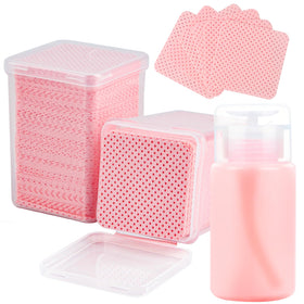 Corconess Lint Free Nail Wipes 400PCS front view with dispenser