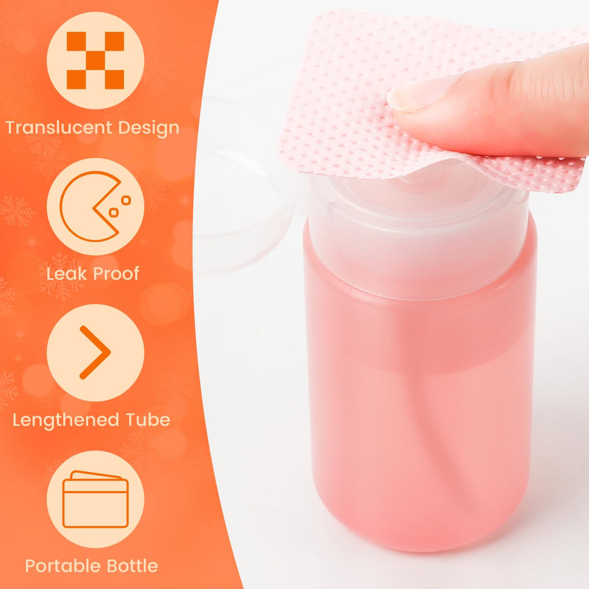 Corconess Lint Free Nail Wipes being used for nail polish removal