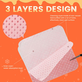 Corconess Lint Free Nail Wipes in dustproof containers