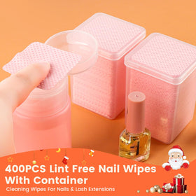 Corconess Lint Free Nail Wipes with tools for nail care
