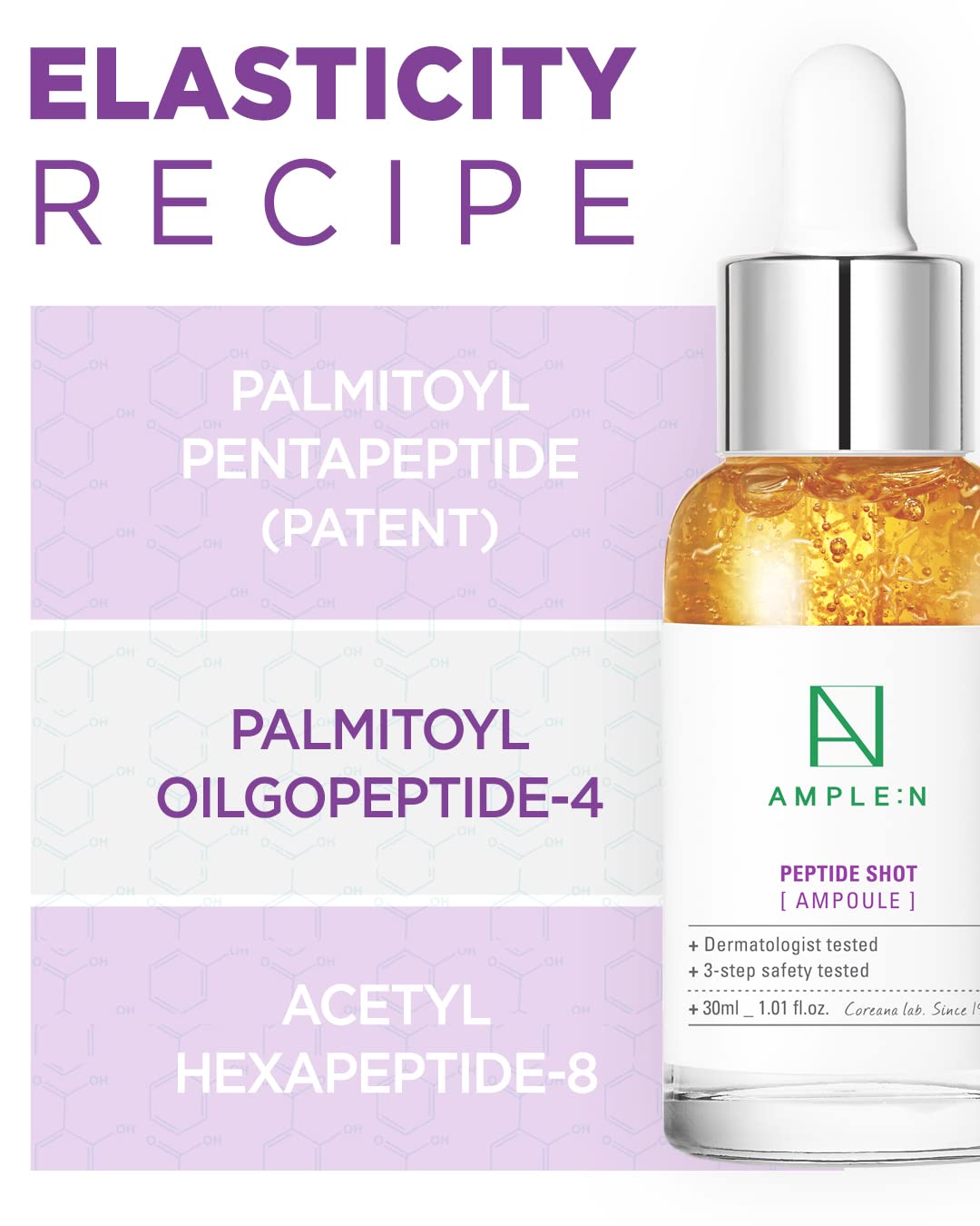 CORÉANA Peptide Shot 2X Ampoule on a skincare routine flat lay