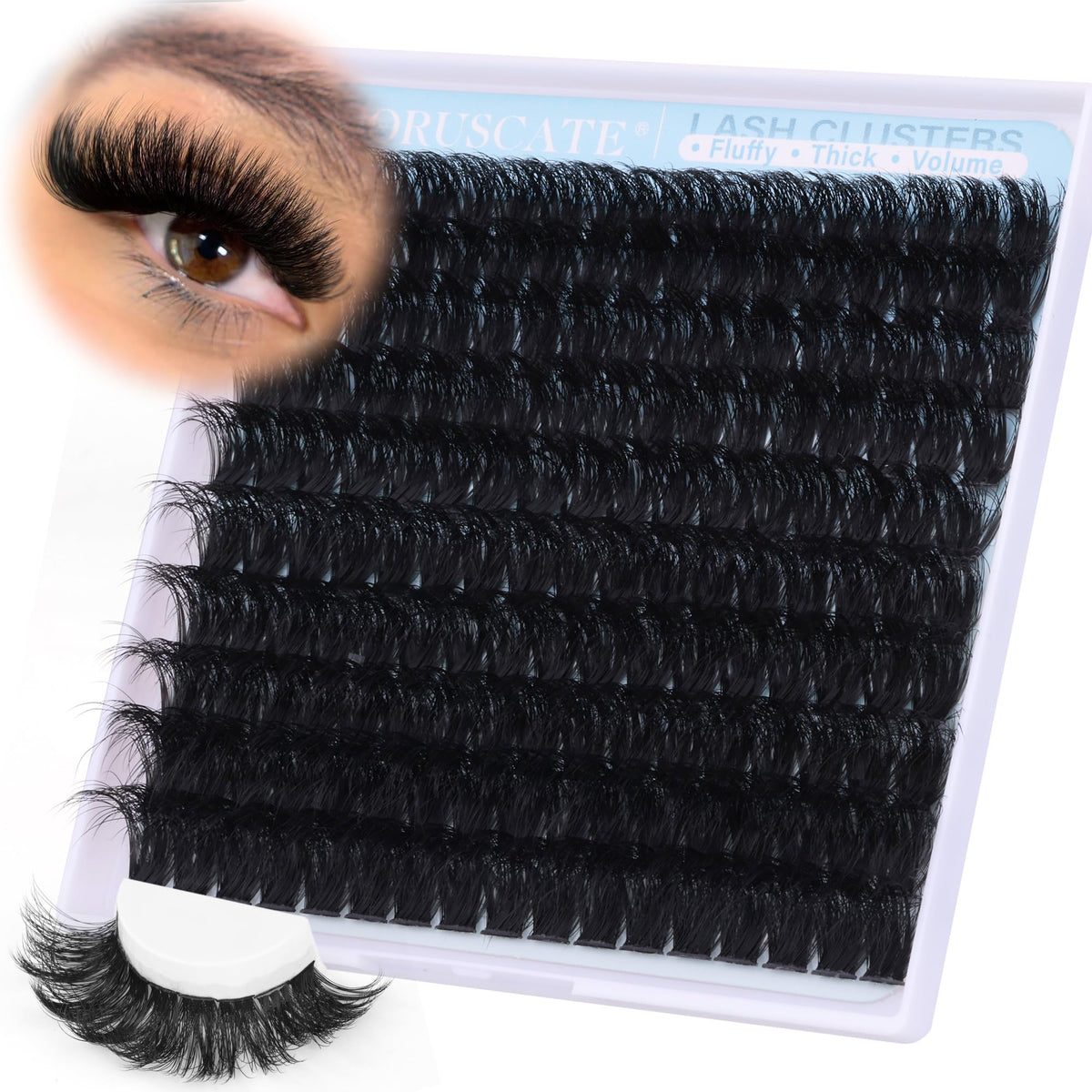 CORUSCATE Fluffy Lash Clusters pack showcasing 170 pieces