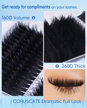 CORUSCATE Lash Clusters 12mm to 20mm length options