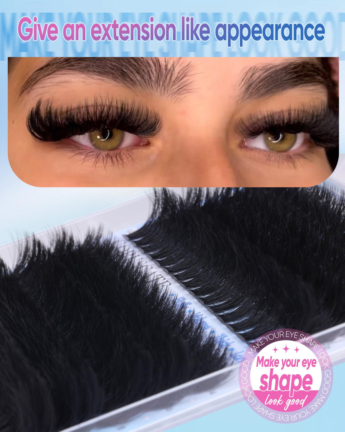 CORUSCATE Lash Clusters 160D and 260D side view
