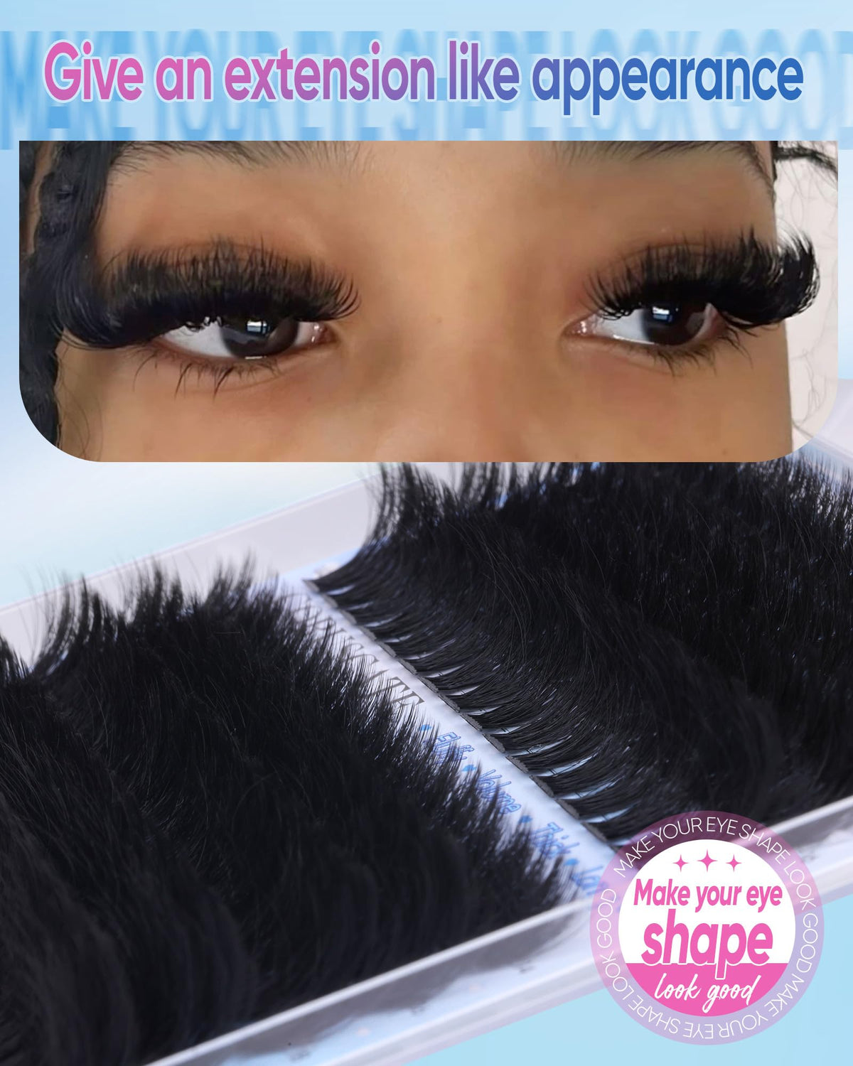 CORUSCATE Lash Clusters close-up of fluffy fibres