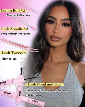 CORUSCATE lash clusters in packaging with tools included