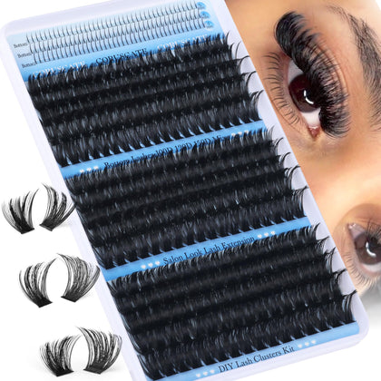 CORUSCATE Lash Clusters pack front view with 390 individual lashes