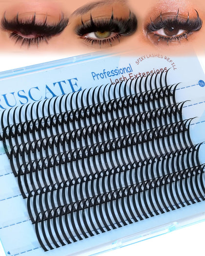 CORUSCATE Lash Clusters Spikes 16mm-22mm front view