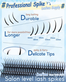 CORUSCATE Lash Clusters Spikes 16mm-22mm on model