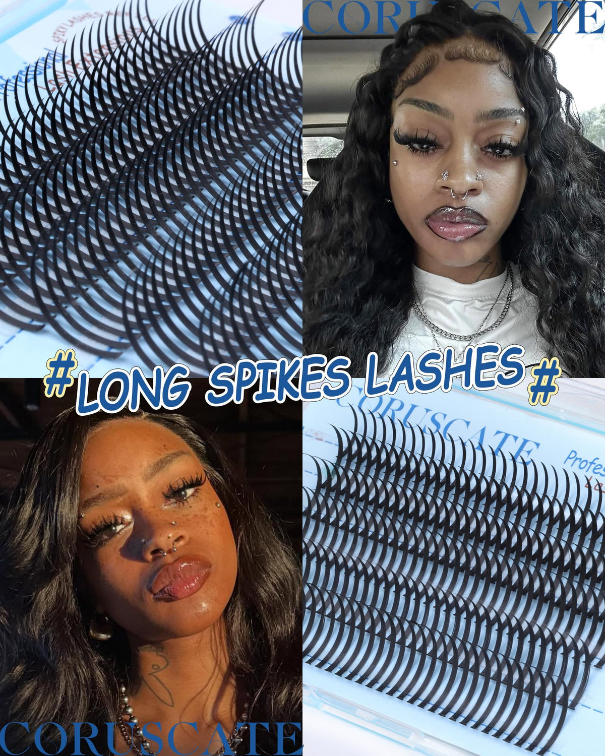CORUSCATE Lash Clusters Spikes 16mm-22mm packaging