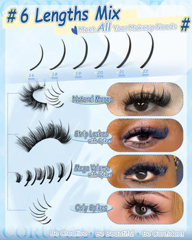 CORUSCATE Lash Clusters Spikes 16mm-22mm side view