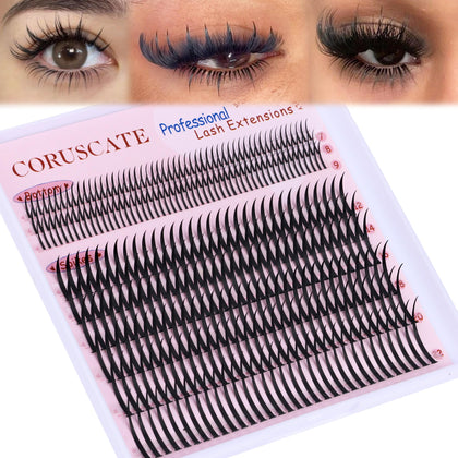 CORUSCATE Lash Clusters spiky design with 12-22mm spikes