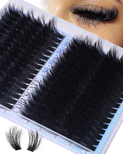 CORUSCATE Mega Volume Lash Clusters front view