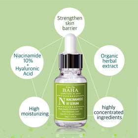 Cos De BAHA Niacinamide 10% Serum 30ml back view
