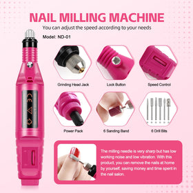 COSCELIA Acrylic Nail Kit contents including powders and tools