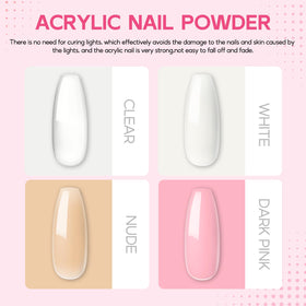 COSCELIA Acrylic Nail Kit glitter powders close-up