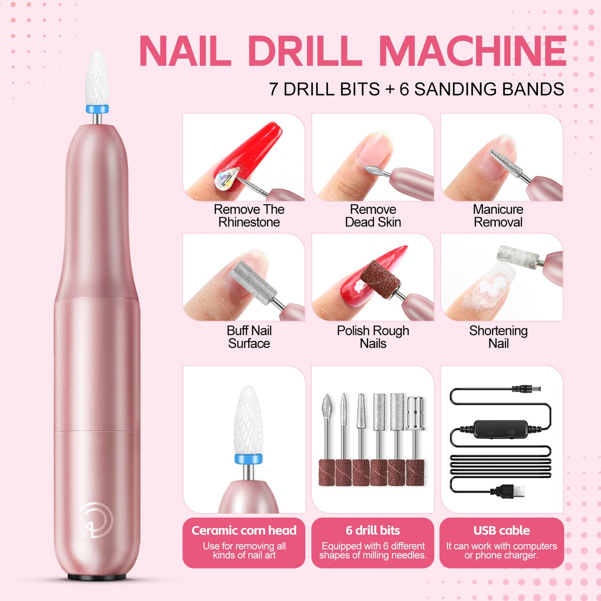 COSCELIA Acrylic Nail Kit showing acrylic powders and glitter