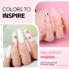 COSCELIA Acrylic Nail Kit with rhinestones and tools