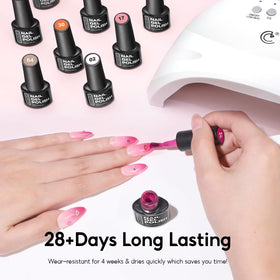 COSCELIA Gel Nail Kit showcasing nail art effects